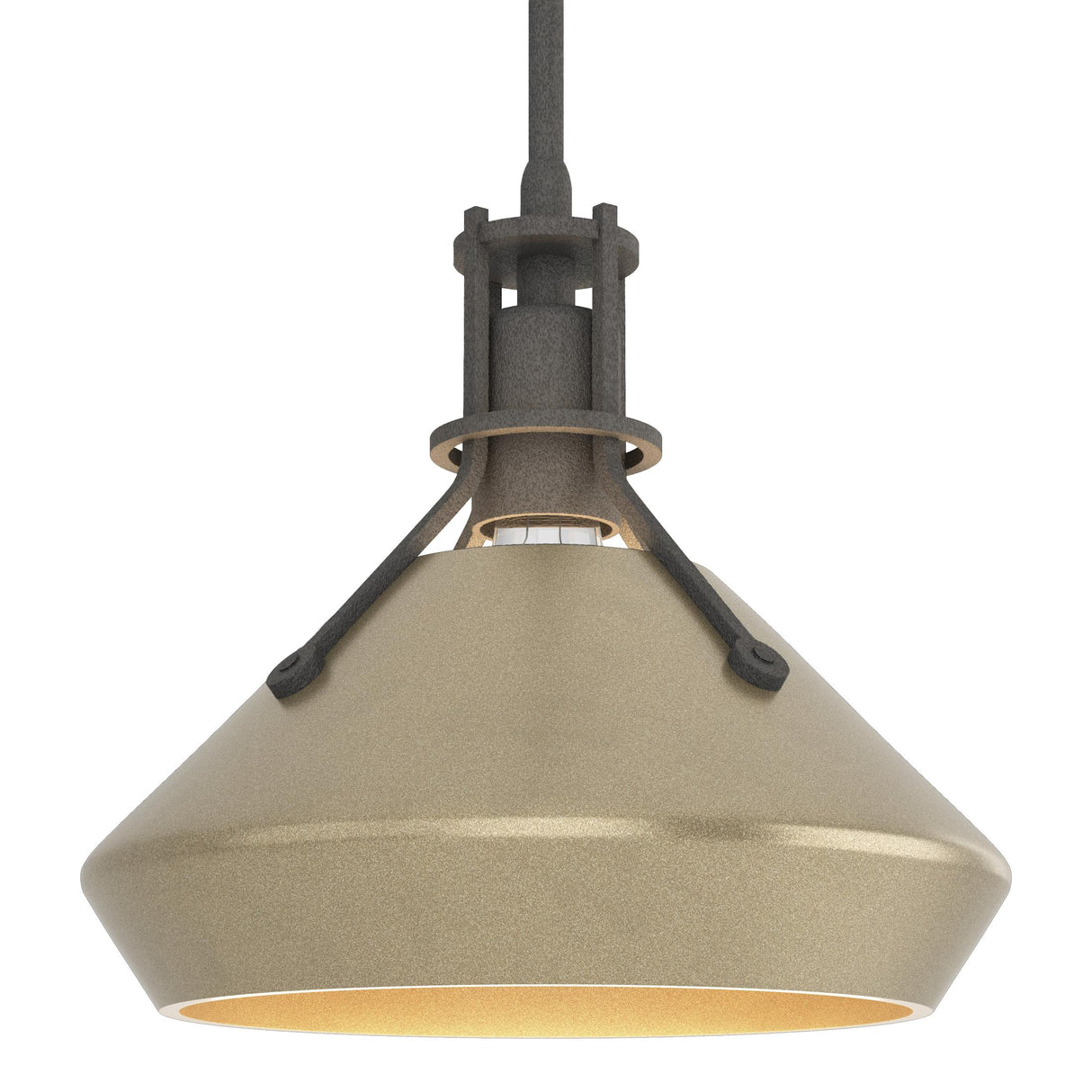 Hubbardton Forge 2020 Natural Iron Soft Gold Multi Henry with Chamfer Pendant