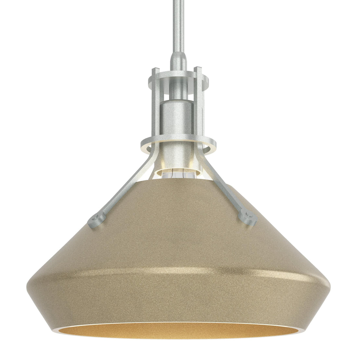 Hubbardton Forge 2020 Vintage Platinum Soft Gold Multi Henry with Chamfer Pendant