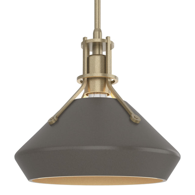 Hubbardton Forge 2020 Soft Gold Dark Smoke Multi Henry with Chamfer Pendant
