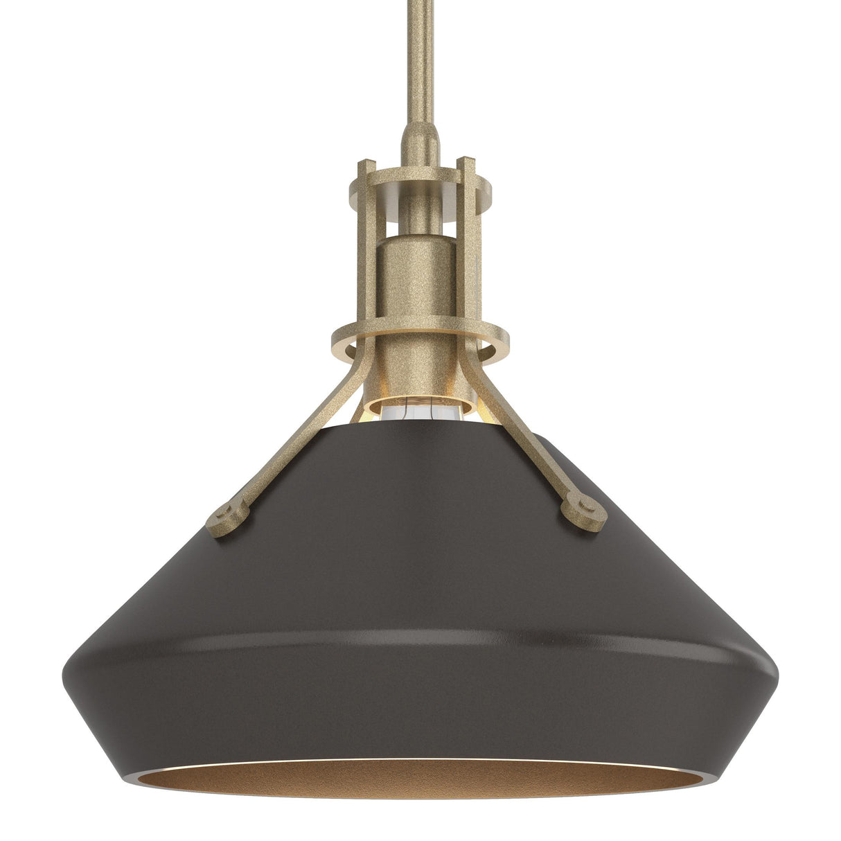 Hubbardton Forge 2020 Soft Gold Oil Rubbed Bronze Multi Henry with Chamfer Pendant