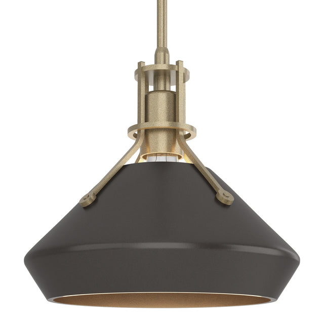 Hubbardton Forge 2020 Soft Gold Oil Rubbed Bronze Multi Henry with Chamfer Pendant