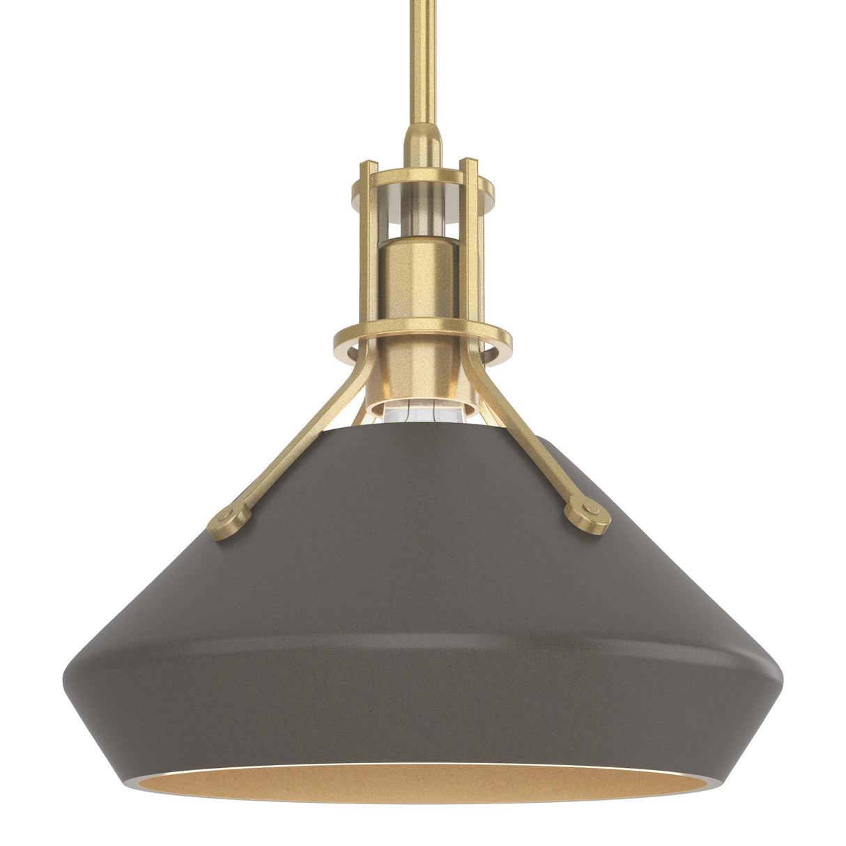 Hubbardton Forge 2020 Modern Brass Dark Smoke Multi Henry with Chamfer Pendant