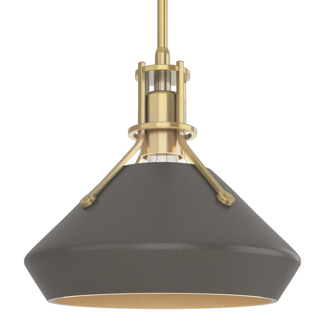 Hubbardton Forge 2020 Modern Brass Dark Smoke Multi Henry with Chamfer Pendant