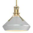 Hubbardton Forge 2020 Modern Brass Vintage Platinum Multi Henry with Chamfer Pendant