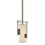 Hubbardton Forge 2004 Bronze Opal Glass (GG) Multi Fullered Impressions Mini Pendant