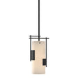 Hubbardton Forge 2004 Black Opal Glass (GG) Multi Fullered Impressions Mini Pendant