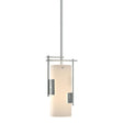 Hubbardton Forge 2004 Vintage Platinum Opal Glass (GG) Multi Fullered Impressions Mini Pendant