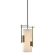 Hubbardton Forge 2004 Soft Gold Opal Glass (GG) Multi Fullered Impressions Mini Pendant