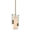 Hubbardton Forge 2004 Soft Gold Opal Glass (GG) Multi Fullered Impressions Mini Pendant
