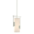 Hubbardton Forge 2004 Sterling Opal Glass (GG) Multi Fullered Impressions Mini Pendant