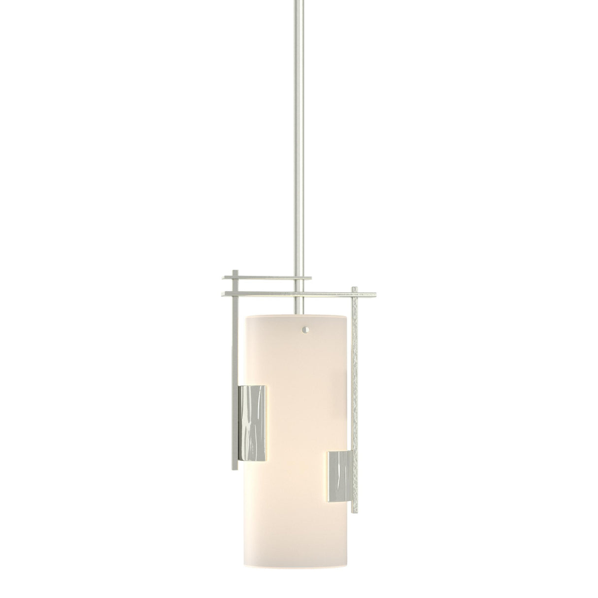 Hubbardton Forge 2004 Sterling Opal Glass (GG) Multi Fullered Impressions Mini Pendant