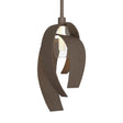 Hubbardton Forge 2014 Bronze Clear Glass with Frosted Diffuser (YE) Multi Corona Large Mini Pendant