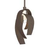Hubbardton Forge 2014 Bronze Clear Glass with Frosted Diffuser (YE) Multi Corona Large Mini Pendant