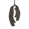 Hubbardton Forge 2014 Dark Smoke Clear Glass with Frosted Diffuser (YE) Multi Corona Large Mini Pendant