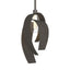 Hubbardton Forge 2014 Dark Smoke Clear Glass with Frosted Diffuser (YE) Multi Corona Large Mini Pendant