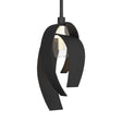 Hubbardton Forge 2014 Black Clear Glass with Frosted Diffuser (YE) Multi Corona Large Mini Pendant