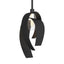 Hubbardton Forge 2014 Black Clear Glass with Frosted Diffuser (YE) Multi Corona Large Mini Pendant