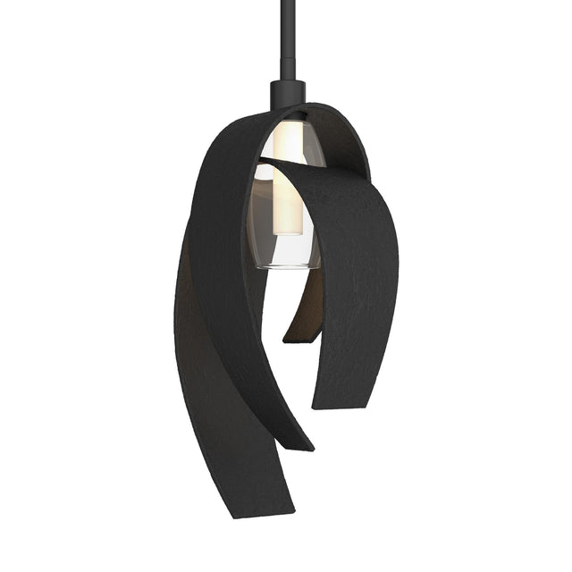 Hubbardton Forge 2014 Black Clear Glass with Frosted Diffuser (YE) Multi Corona Large Mini Pendant