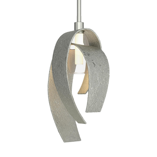 Hubbardton Forge 2014 Sterling Clear Glass with Frosted Diffuser (YE) Multi Corona Large Mini Pendant