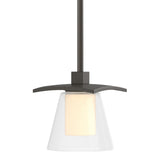 Hubbardton Forge 2010 Dark Smoke Clear Glass with Opal Diffuser (ZU) Multi Wren Mini Pendant