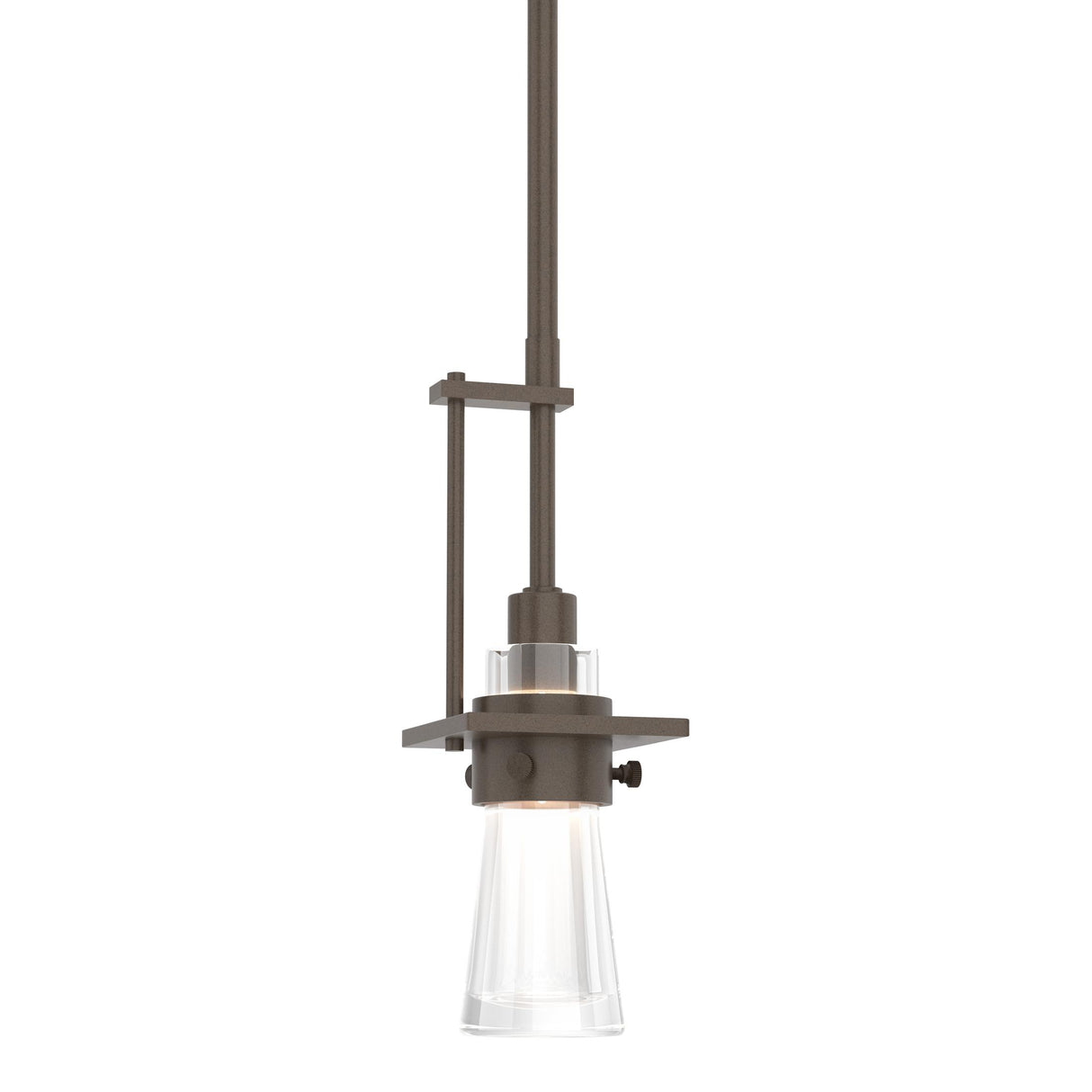 Hubbardton Forge 2012 Bronze Clear Glass (ZM) Multi Erlenmeyer Small Mini Pendant