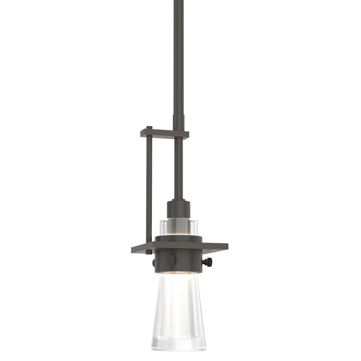 Hubbardton Forge 2012 Dark Smoke Clear Glass (ZM) Multi Erlenmeyer Small Mini Pendant