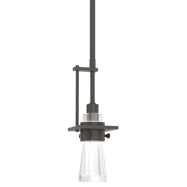 Hubbardton Forge 2012 Dark Smoke Clear Glass (ZM) Multi Erlenmeyer Small Mini Pendant