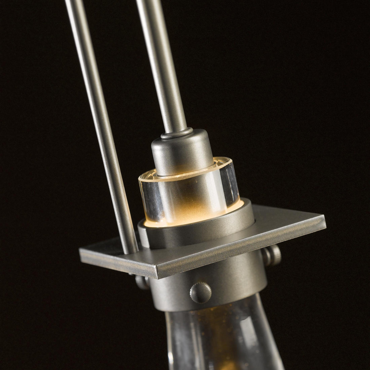 Hubbardton Forge 2012 Dark Smoke Clear Glass (ZM) Multi Erlenmeyer Small Mini Pendant