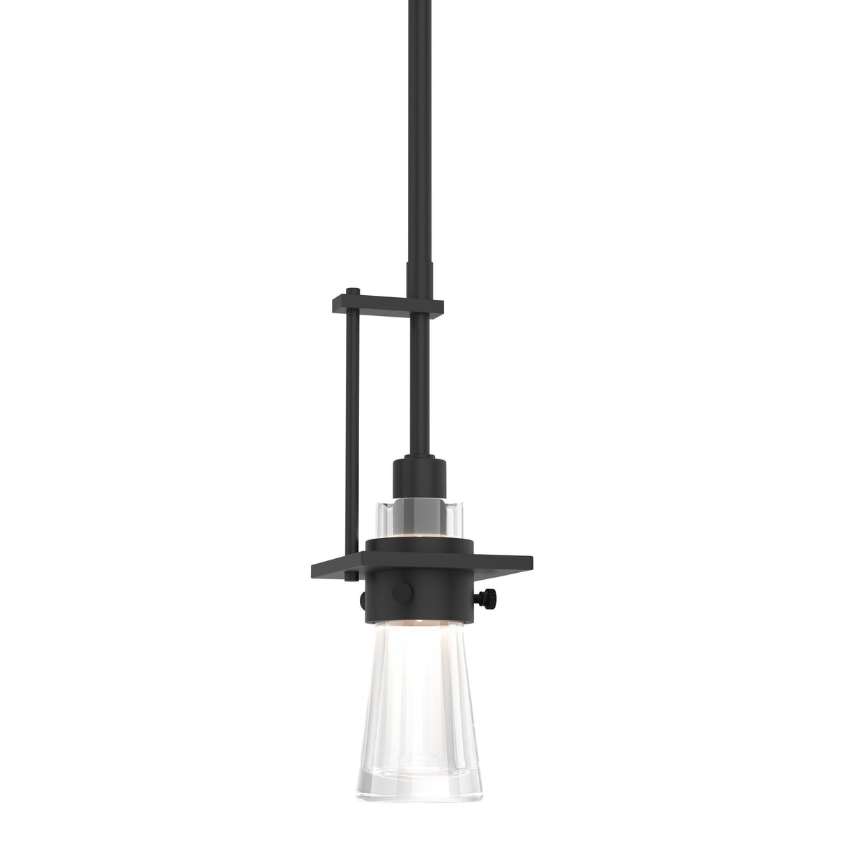 Hubbardton Forge 2012 Black Clear Glass (ZM) Multi Erlenmeyer Small Mini Pendant