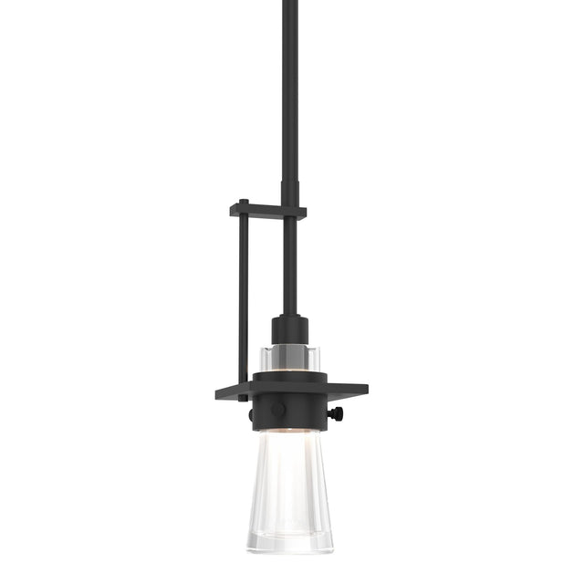 Hubbardton Forge 2012 Black Clear Glass (ZM) Multi Erlenmeyer Small Mini Pendant
