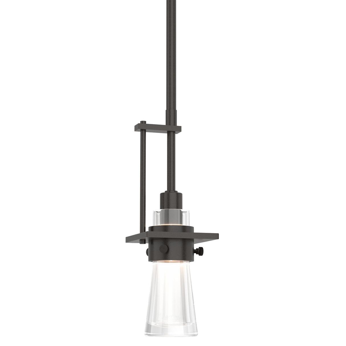 Hubbardton Forge 2012 Oil Rubbed Bronze Clear Glass (ZM) Multi Erlenmeyer Small Mini Pendant