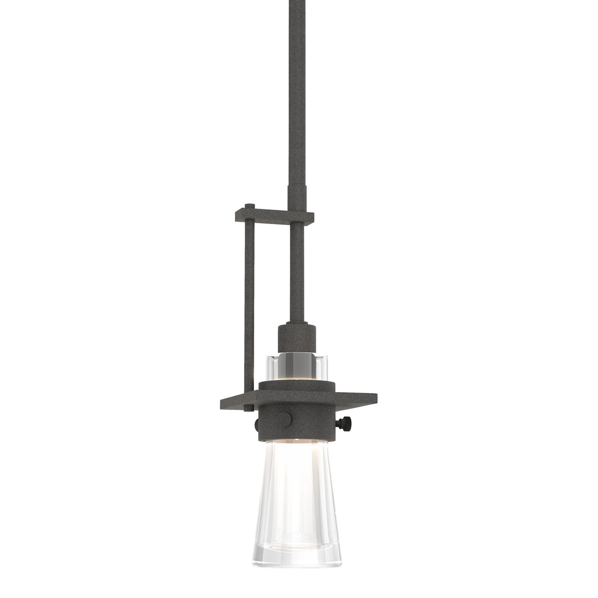 Hubbardton Forge 2012 Natural Iron Clear Glass (ZM) Multi Erlenmeyer Small Mini Pendant