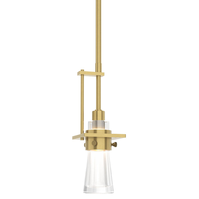 Hubbardton Forge 2012 Modern Brass Clear Glass (ZM) Multi Erlenmeyer Small Mini Pendant