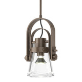 Hubbardton Forge 2015 Bronze Clear Glass (ZM) Multi Erlenmeyer Large Mini Pendant
