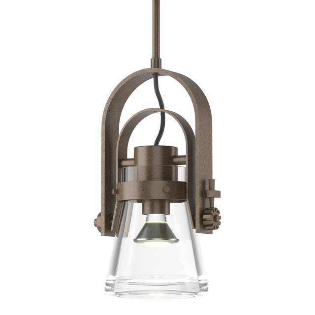 Hubbardton Forge 2015 Bronze Clear Glass (ZM) Multi Erlenmeyer Large Mini Pendant