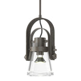 Hubbardton Forge 2015 Dark Smoke Clear Glass (ZM) Multi Erlenmeyer Large Mini Pendant