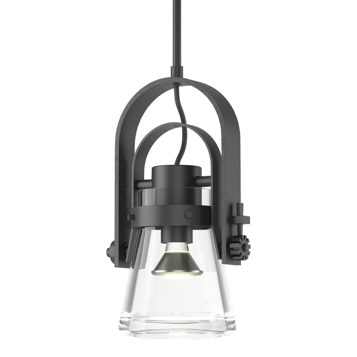 Hubbardton Forge 2015 Black Clear Glass (ZM) Multi Erlenmeyer Large Mini Pendant