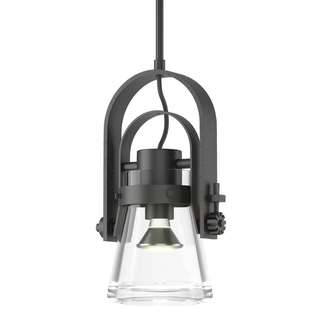 Hubbardton Forge 2015 Black Clear Glass (ZM) Multi Erlenmeyer Large Mini Pendant
