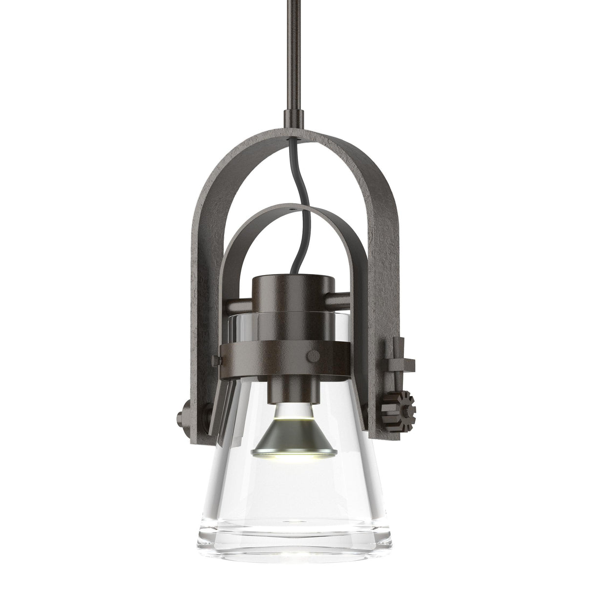 Hubbardton Forge 2015 Oil Rubbed Bronze Clear Glass (ZM) Multi Erlenmeyer Large Mini Pendant