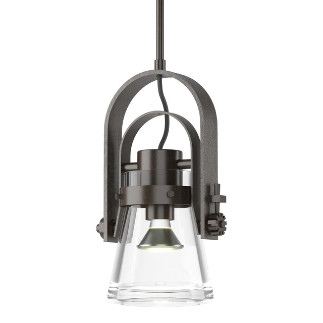 Hubbardton Forge 2015 Oil Rubbed Bronze Clear Glass (ZM) Multi Erlenmeyer Large Mini Pendant