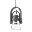 Hubbardton Forge 2015 Natural Iron Clear Glass (ZM) Multi Erlenmeyer Large Mini Pendant
