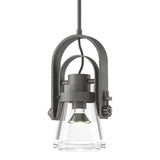 Hubbardton Forge 2015 Natural Iron Clear Glass (ZM) Multi Erlenmeyer Large Mini Pendant