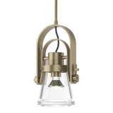 Hubbardton Forge 2015 Soft Gold Clear Glass (ZM) Multi Erlenmeyer Large Mini Pendant
