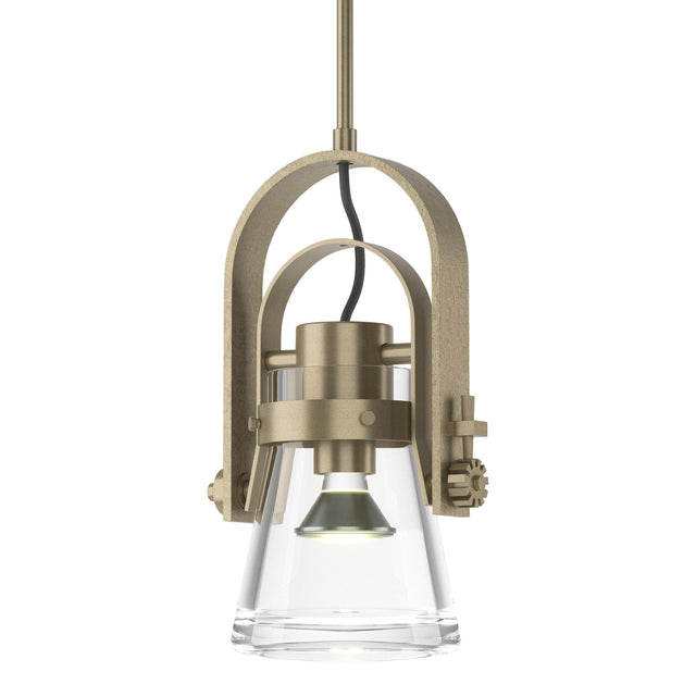 Hubbardton Forge 2015 Soft Gold Clear Glass (ZM) Multi Erlenmeyer Large Mini Pendant