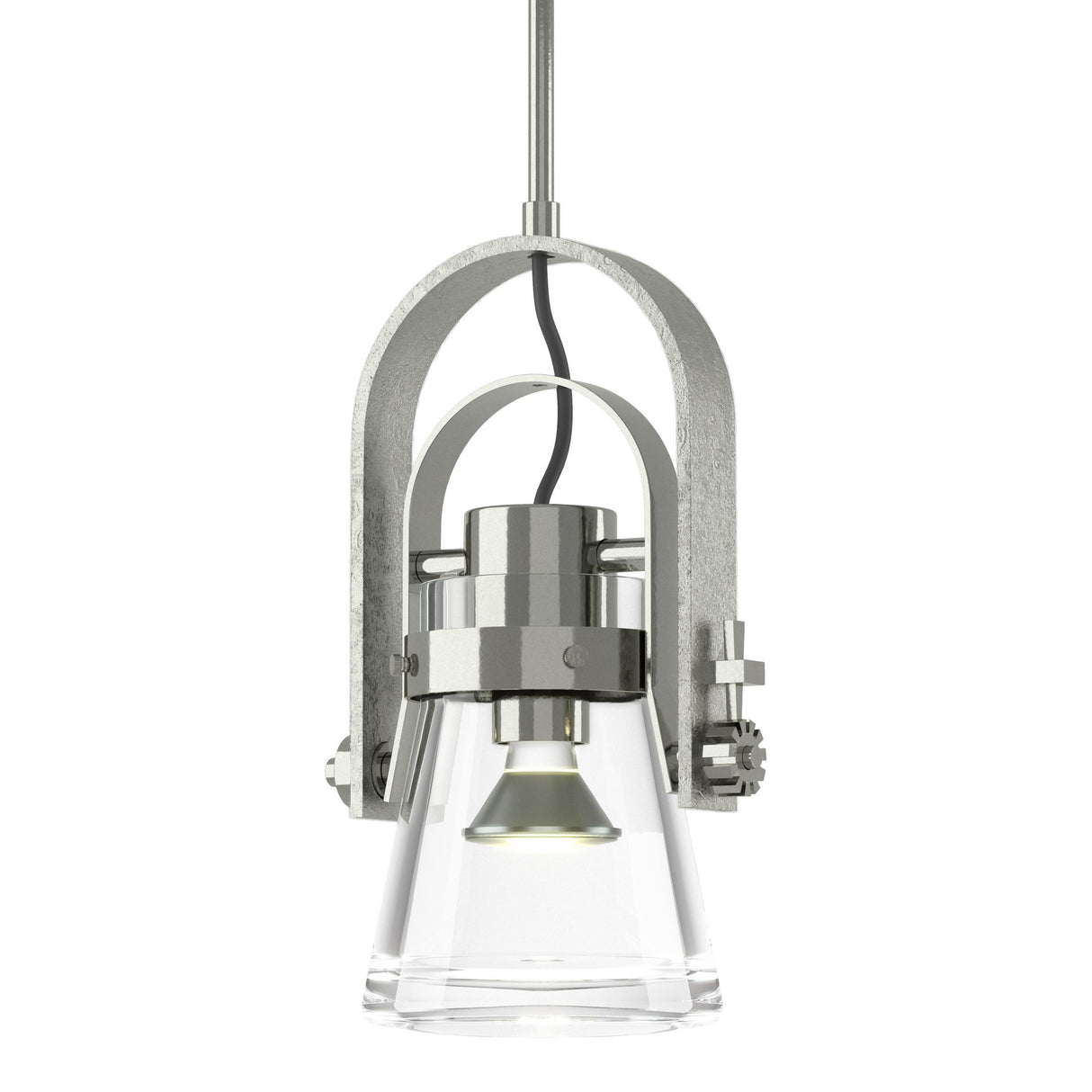 Hubbardton Forge 2015 Sterling Clear Glass (ZM) Multi Erlenmeyer Large Mini Pendant