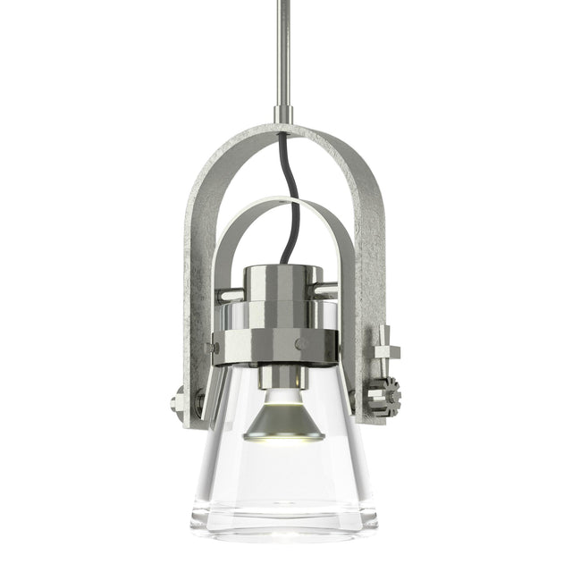 Hubbardton Forge 2015 Sterling Clear Glass (ZM) Multi Erlenmeyer Large Mini Pendant