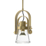 Hubbardton Forge 2015 Modern Brass Clear Glass (ZM) Multi Erlenmeyer Large Mini Pendant