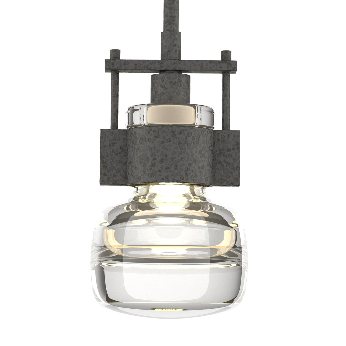 Hubbardton Forge 2013 Natural Iron Clear Glass (ZM) Multi Cuff Small Mini Pendant