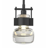 Hubbardton Forge 2014 Black Clear Glass (ZM) Multi Cuff Mini Pendant