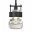 Hubbardton Forge 2014 Black Clear Glass (ZM) Multi Cuff Mini Pendant